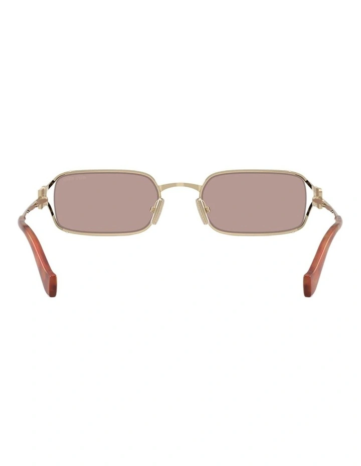 Miu Miu Metal Sunglasses in Gold image 2
