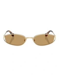 Miu Miu  Metal Sunglasses in Gold