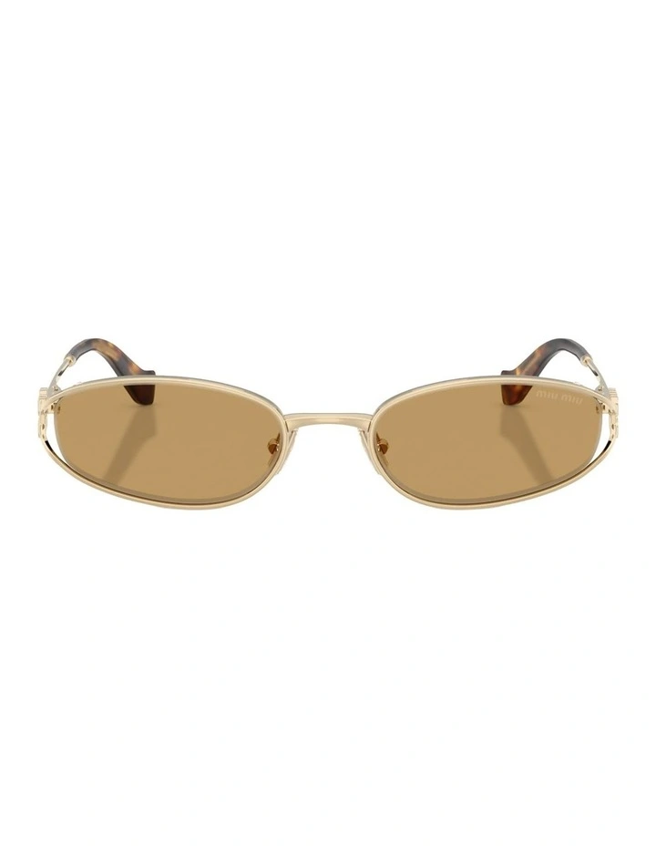 Miu Miu  Metal Sunglasses in Gold image 1