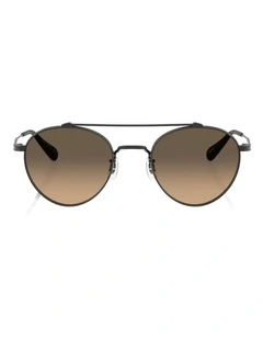 Oliver Peoples Brunner Titanium Sunglasses in Black