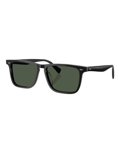 Oliver Peoples Brano Acetate Polarised Sunglasses in Black