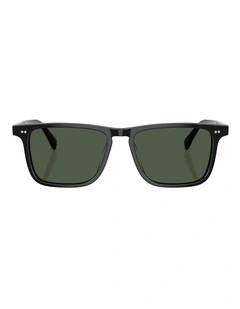 Oliver Peoples Brano Acetate Polarised Sunglasses in Black