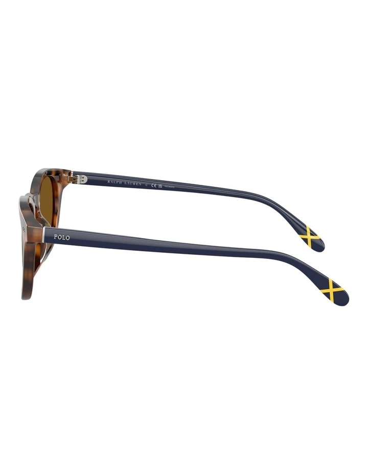 Polo Ralph Lauren Acetate Polarised Sunglasses in Tortoise image 2