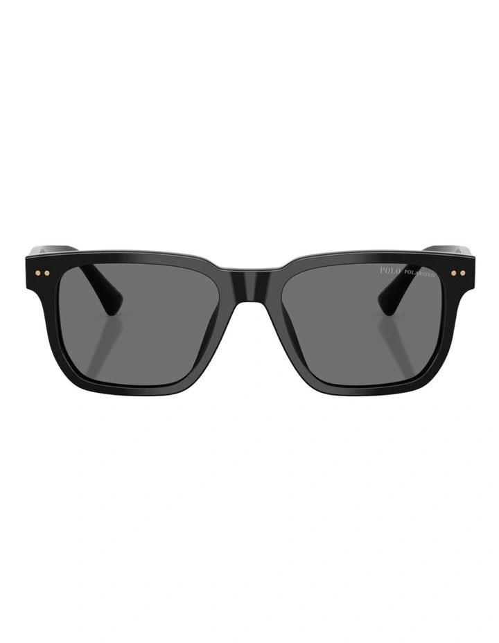 Polo Ralph Lauren Acetate Polarised Sunglasses in Black image 1