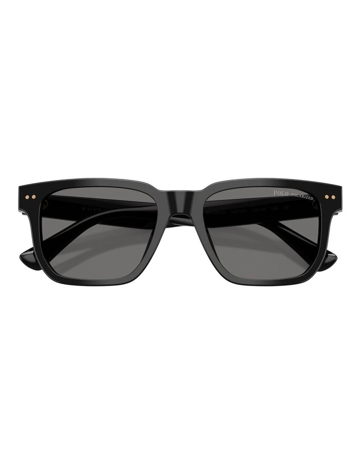 Polo Ralph Lauren Acetate Polarised Sunglasses in Black image 3