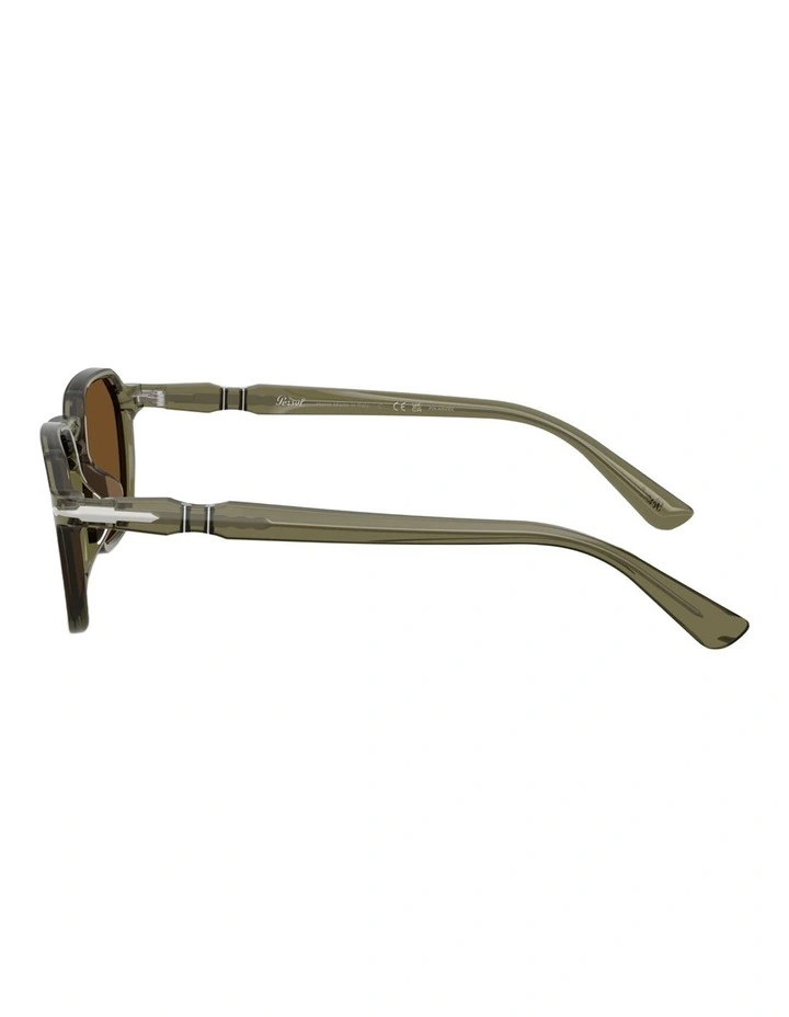 Persol  Acetate Polarised Sunglasses in Green image 3