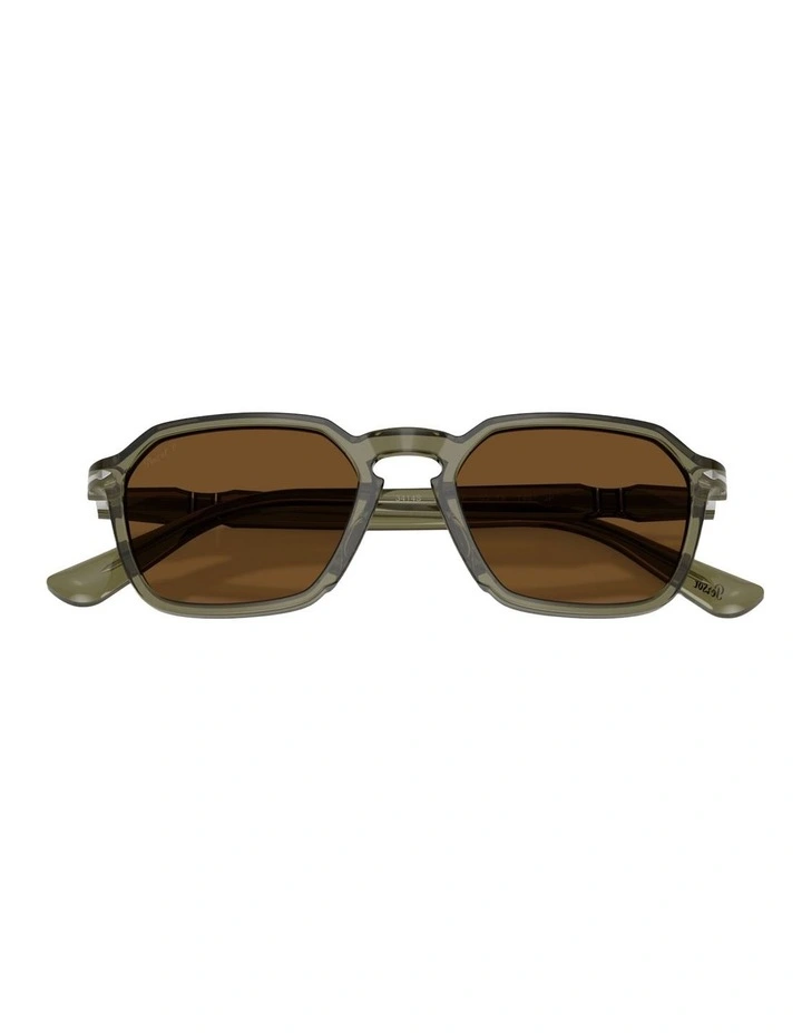 Persol  Acetate Polarised Sunglasses in Green image 2