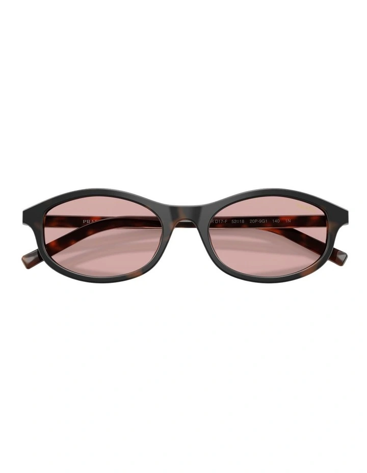 Prada PR D17SF Acetate Sunglasses in Tortoise image 4