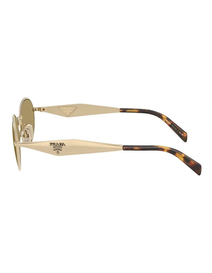 Prada Metal Sunglasses in Gold image 3