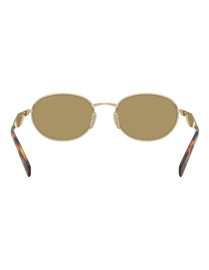 Prada Metal Sunglasses in Gold image 4