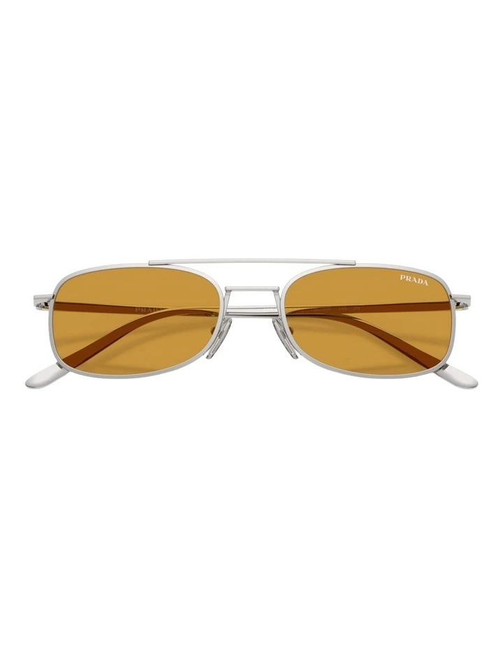 Prada Metal Sunglasses in Silver image 3