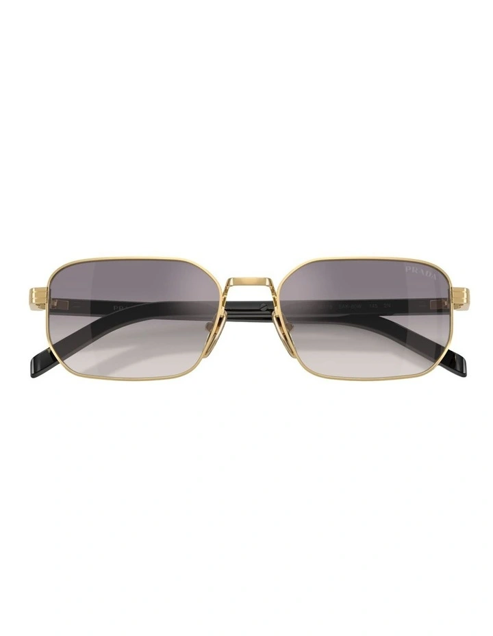 Prada Metal Sunglasses in Gold image 4