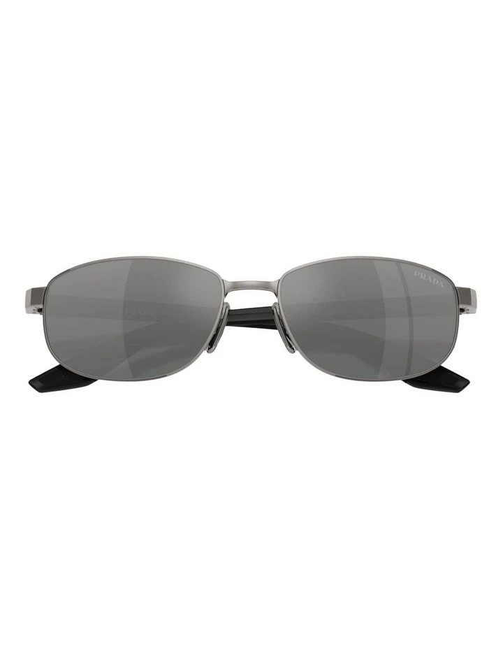Prada Linea Rossa Metal Sunglasses in Grey image 3