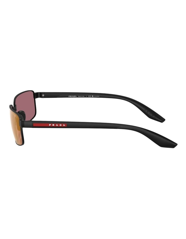 Prada Linea Rossa Metal Polarised Sunglasses in Black image 3