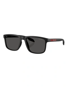 Prada Linea Rossa PS C01S Injected Sunglasses in Black