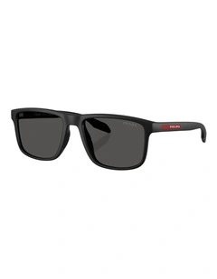 Prada Linea Rossa PS C01SF Injected Sunglasses in Black