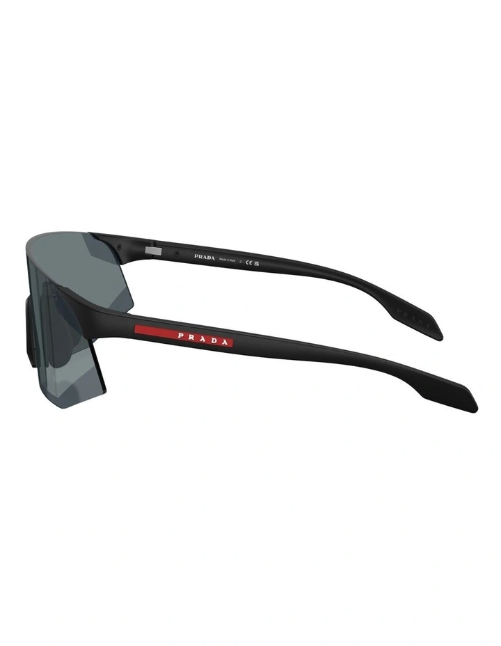 Prada Linea Rossa Injected Sunglasses in Black image 3