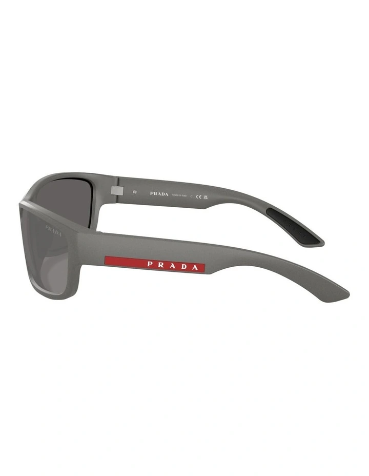 Prada Linea Rossa Injected Sunglasses in Grey image 3
