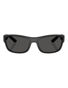 Prada Linea Rossa Injected Sunglasses in Black