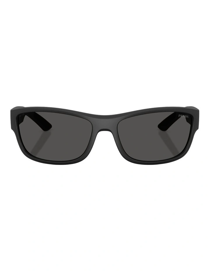 Prada Linea Rossa Injected Sunglasses in Black image 1