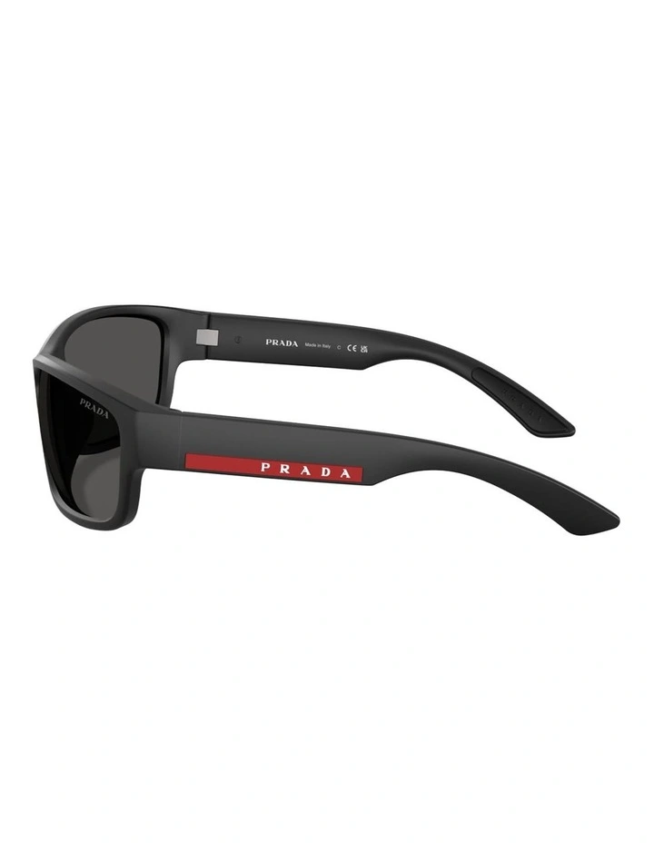 Prada Linea Rossa Injected Sunglasses in Black image 2