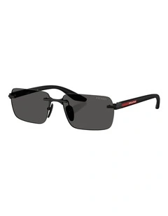Prada Linea Rossa Metal Sunglasses in Black