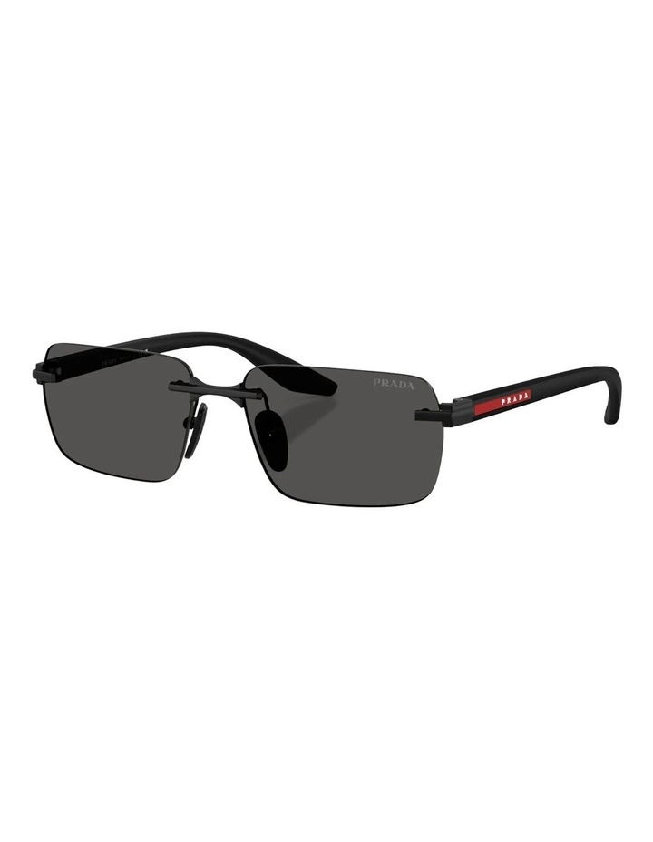Prada Linea Rossa Metal Sunglasses in Black image 1