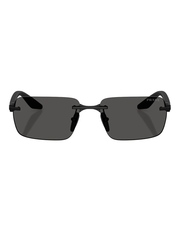 Prada Linea Rossa Metal Sunglasses in Black image 2