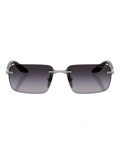 Prada Linea Rossa Metal Sunglasses in Grey