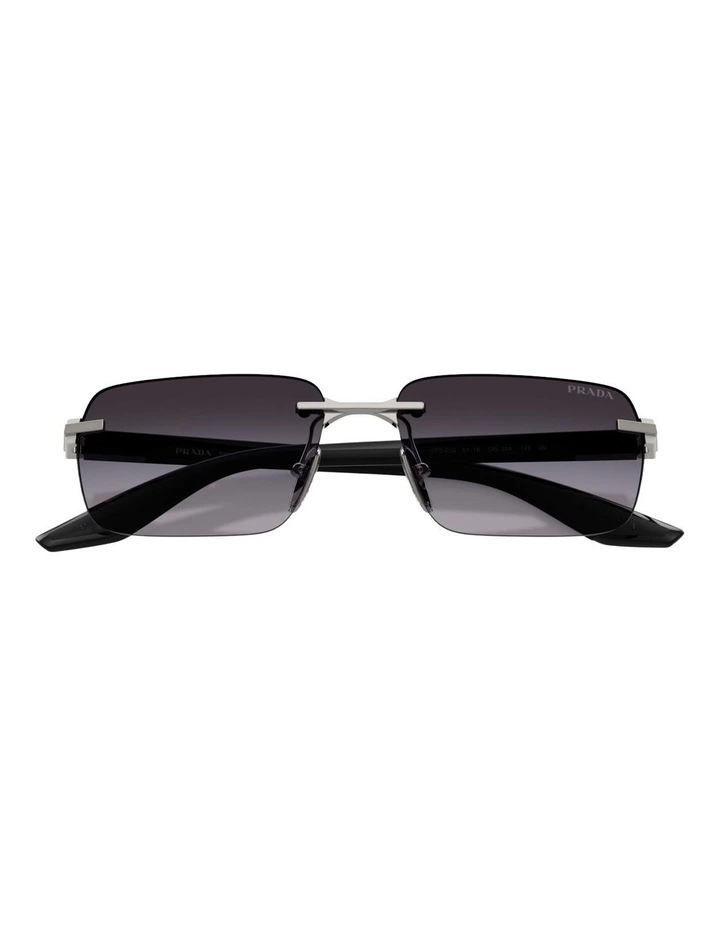 Prada Linea Rossa Metal Sunglasses in Grey image 4