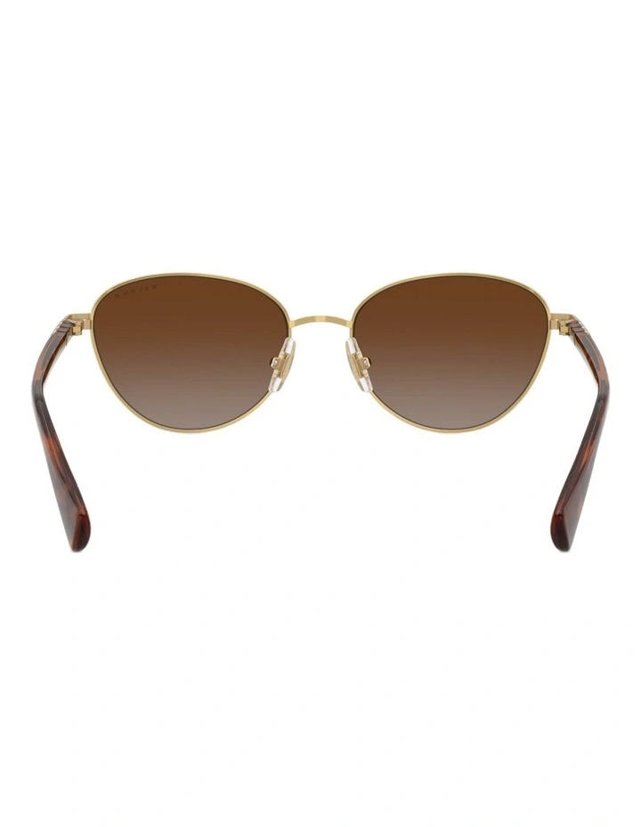 Ralph Metal Polarised Sunglasses in Gold image 2