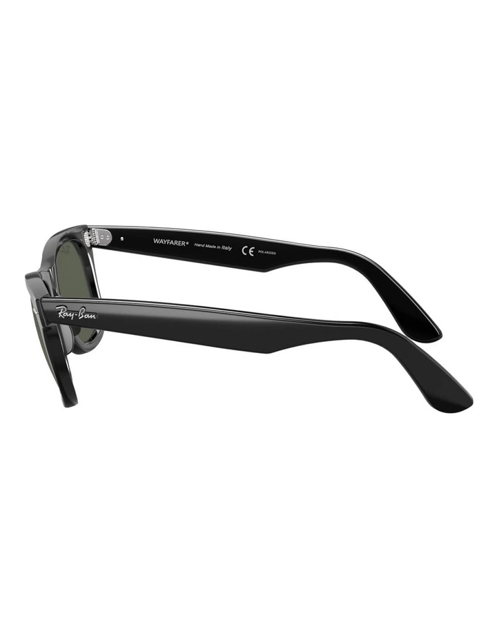 Ray-Ban Original Wayfarer Classic Acetate Polarised Sunglasses in Black image 3
