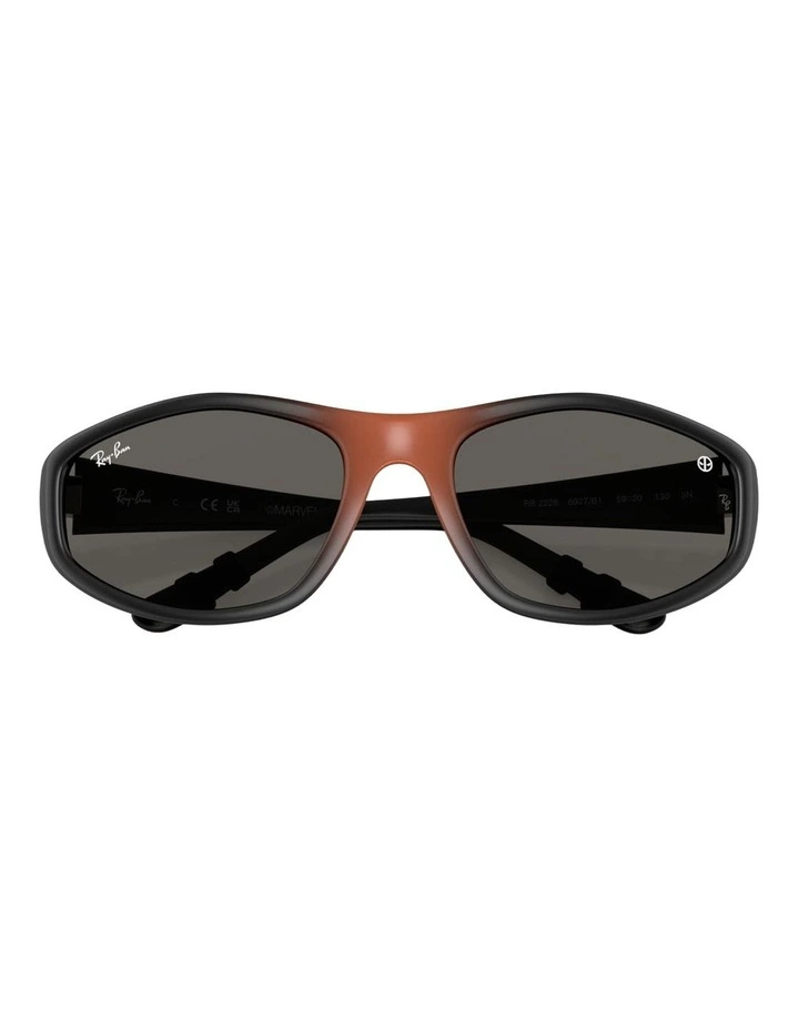 Ray-Ban MARVEL- Deadpool RB2228 Nylon Sunglasses in Black image 3