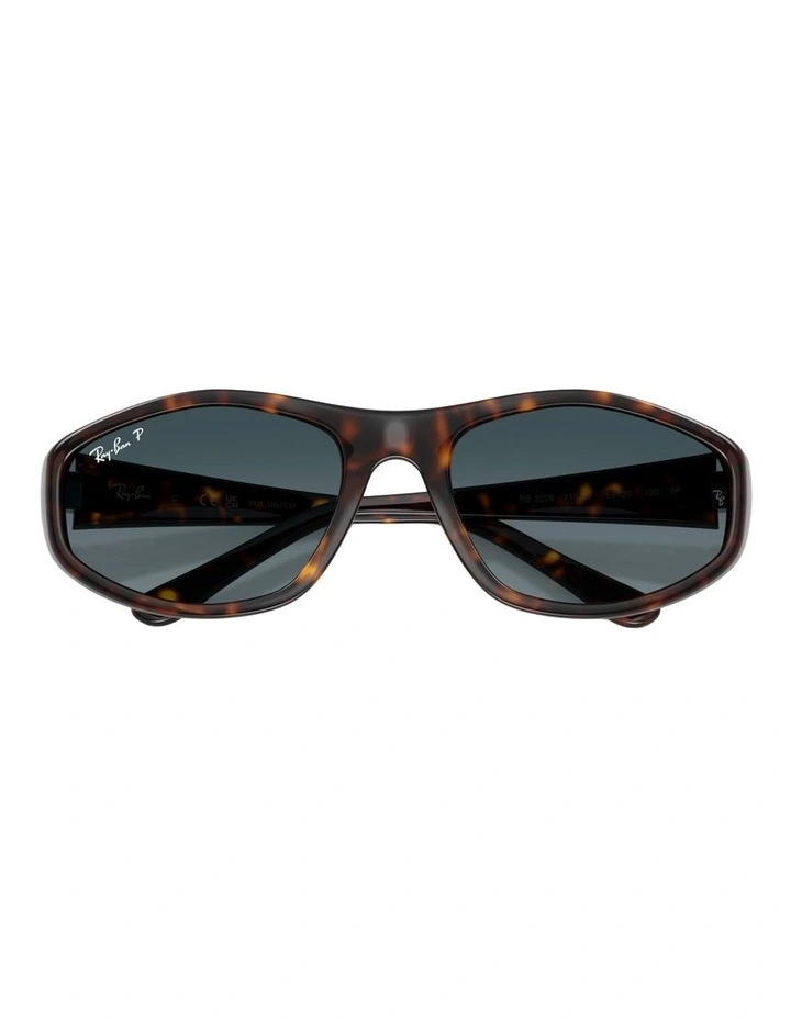 Ray-Ban RB2228 Nylon Polarised Sunglasses in Tortoise image 3