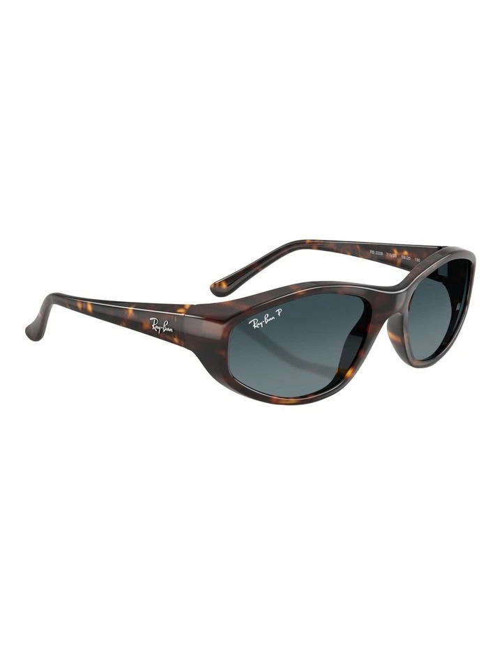 Ray-Ban RB2228 Nylon Polarised Sunglasses in Tortoise image 4