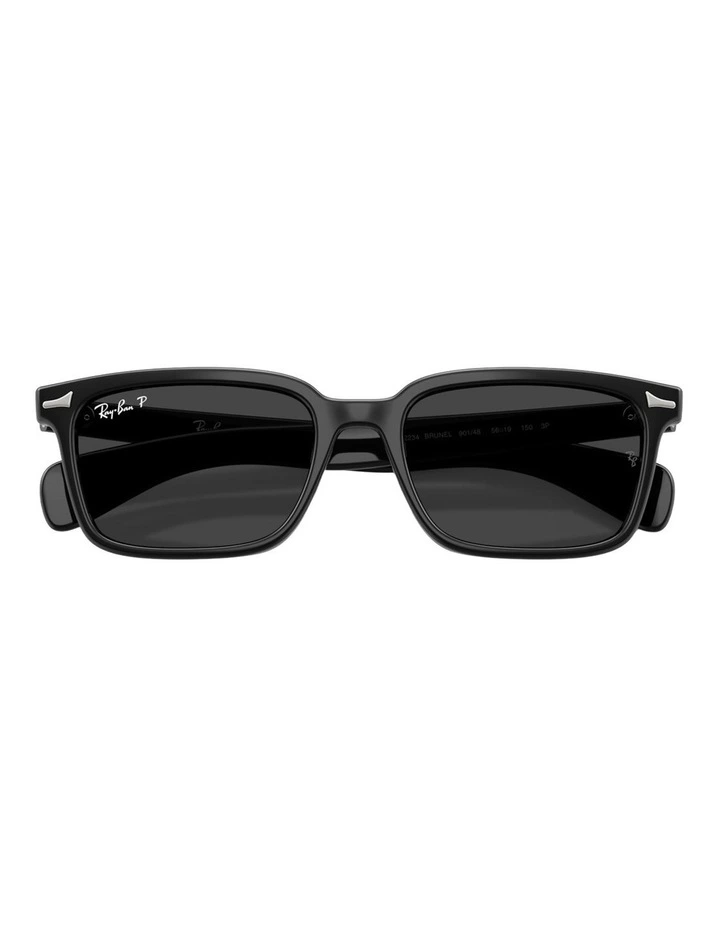Ray-Ban Brunel Propionate Polarised Sunglasses in Black image 3