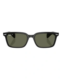 Ray-Ban Brunel Propionate Polarised Sunglasses in Black
