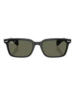 Ray-Ban Brunel Propionate Polarised Sunglasses in Black