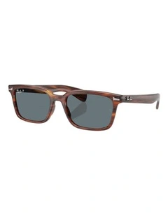 Ray-Ban Brunel Propionate Polarised Sunglasses in Brown