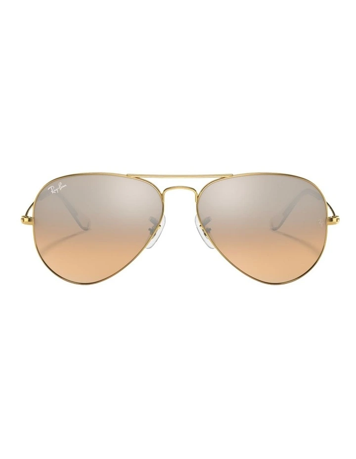 Ray-Ban Aviator Gradient Metal Sunglasses in Gold image 1