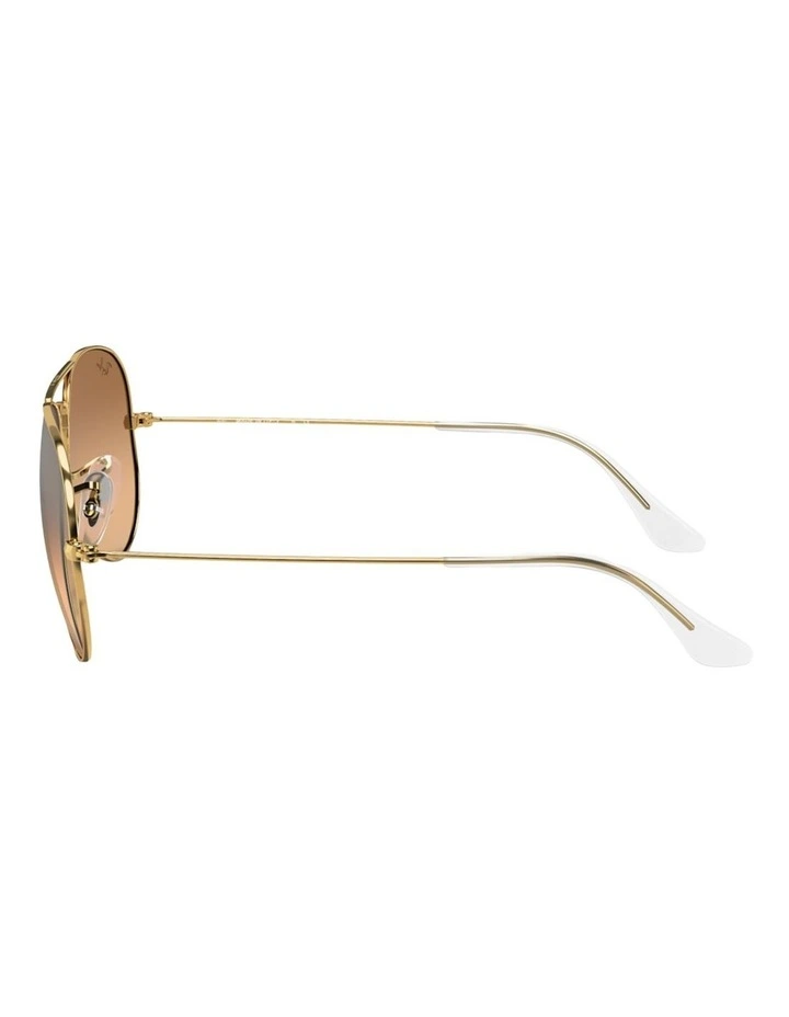 Ray-Ban Aviator Gradient Metal Sunglasses in Gold image 3