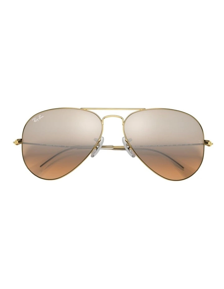 Ray-Ban Aviator Gradient Metal Sunglasses in Gold image 4