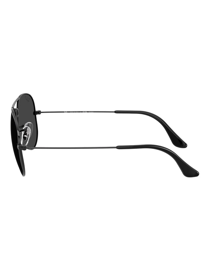 Ray-Ban Aviator Classic Metal Polarised Sunglasses in Black image 3