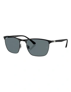 Ray-Ban  Steel Polarised Sunglasses in Black