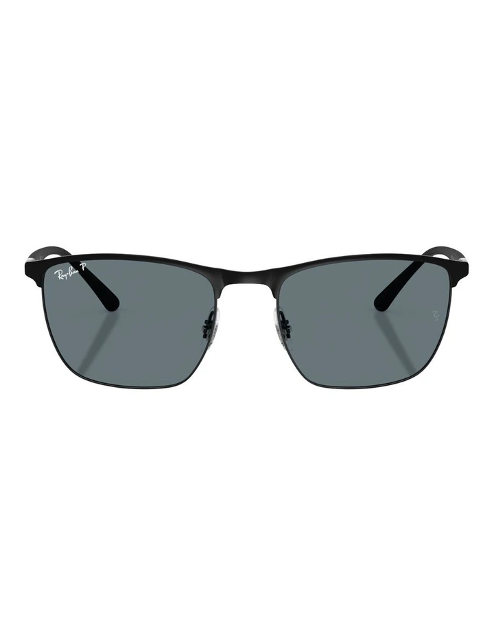 Ray-Ban Steel Polarised Sunglasses in Black image 2