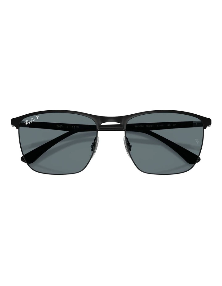 Ray-Ban Steel Polarised Sunglasses in Black image 4