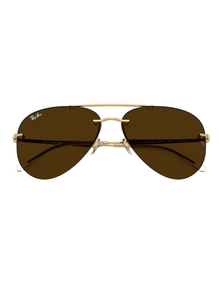 Ray-Ban RB3791 TRANSITIONS COLOR TOUCH LENSES Metal Sunglasses in Black image 6