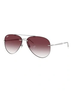 Ray-Ban RB3791 Metal Sunglasses in Silver