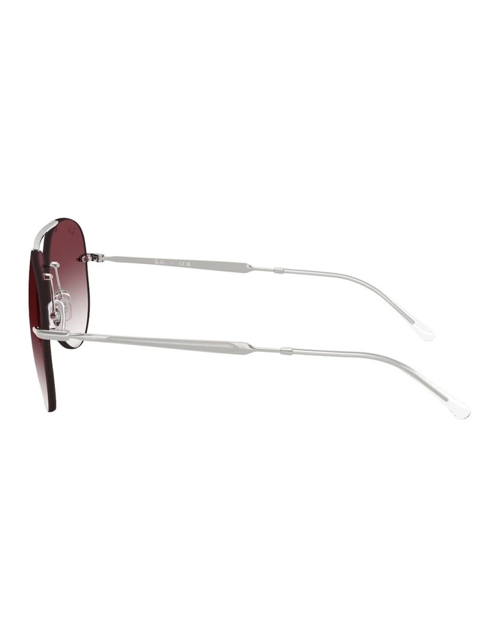 Ray-Ban RB3791 Metal Sunglasses in Silver image 3