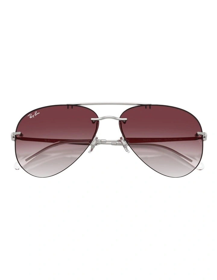Ray-Ban RB3791 Metal Sunglasses in Silver image 4